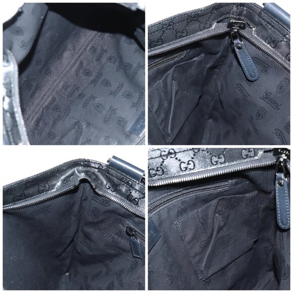 GUCCI GG implementation Shoulder Bag PVC Black Silver 201446 Auth am9344V - Picture 15 of 16